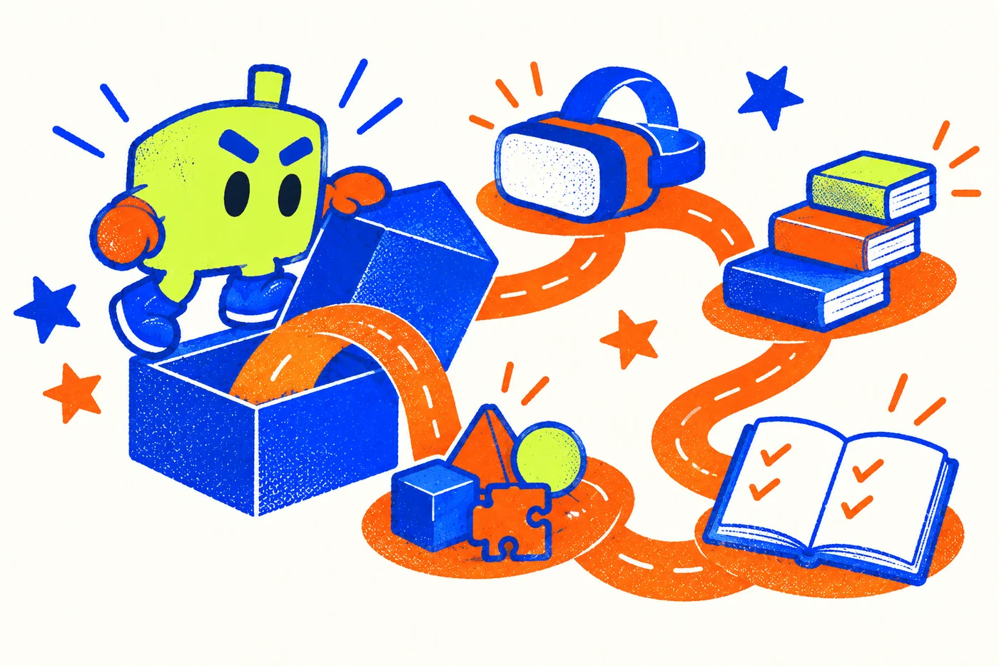 VR 기기와 수업, 학습 활동을 한 상자에 담은 해봄 구성 콘셉트